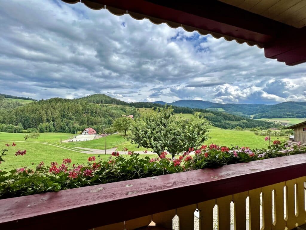 Ferienwohnung Oberburehof Balkon